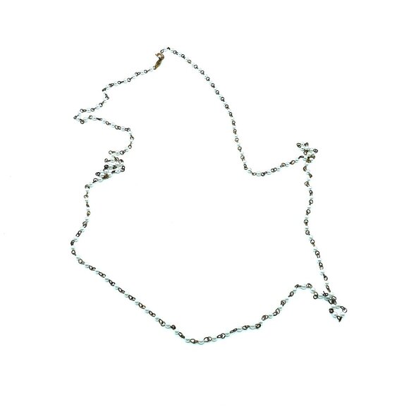 Delicate Marvella Pearl Chain Necklace, Art Deco Flapper Length Vintage Classic - Picture 4 of 5